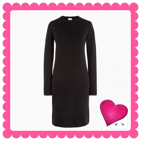 JCrew Factory Black Sweater Dress NWT - Picture 1 of 5